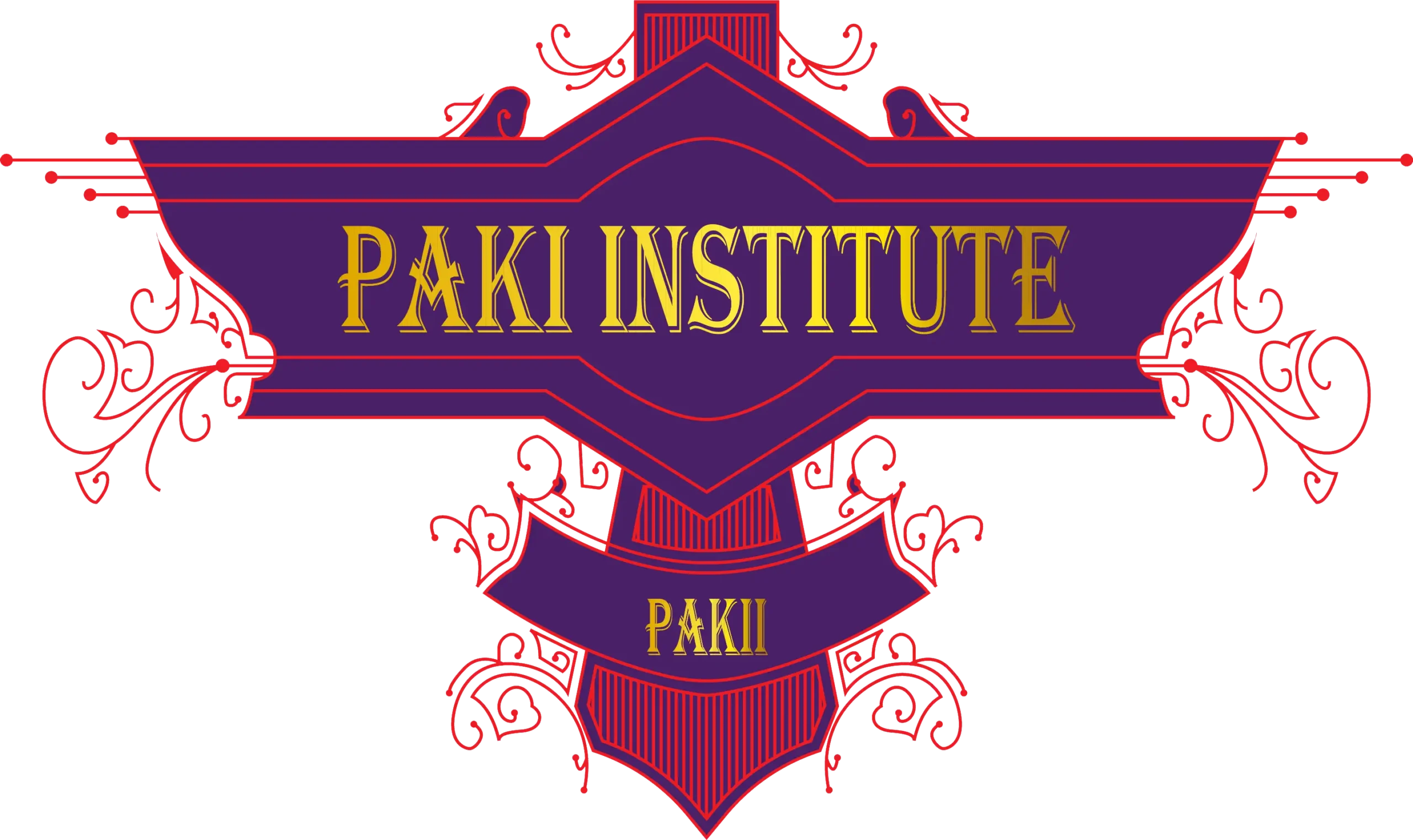 Logo of Paki Institute with decorative elements.